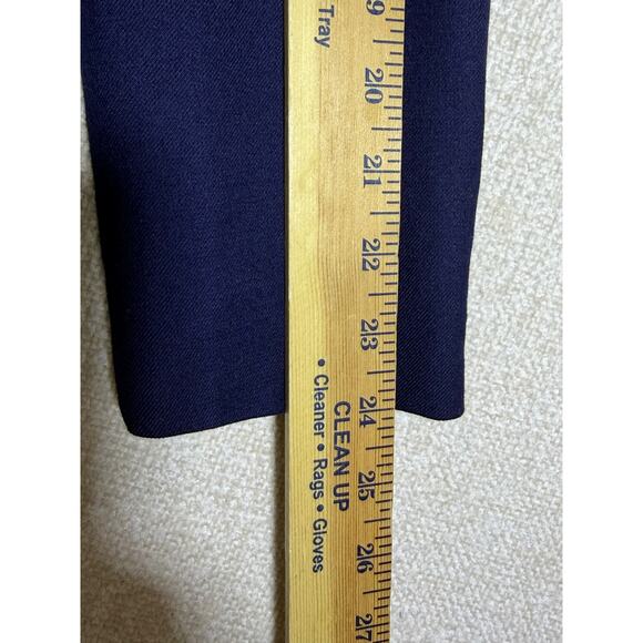 J Crew Women 6 Blue Wool Blend 2 Button Blazer Classic Tailored Office Career - Picture 6 of 11